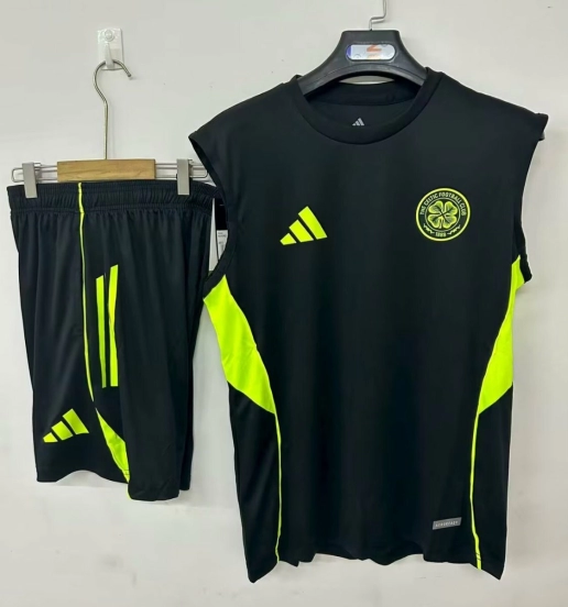 25/26 Celtics Vest Jersey Black+ Shorts