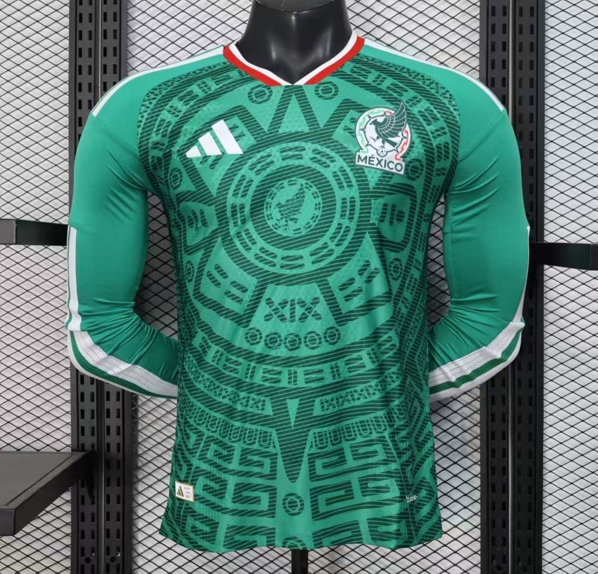 Player Version 2026 Mexico Home Long Sleeve Jersey