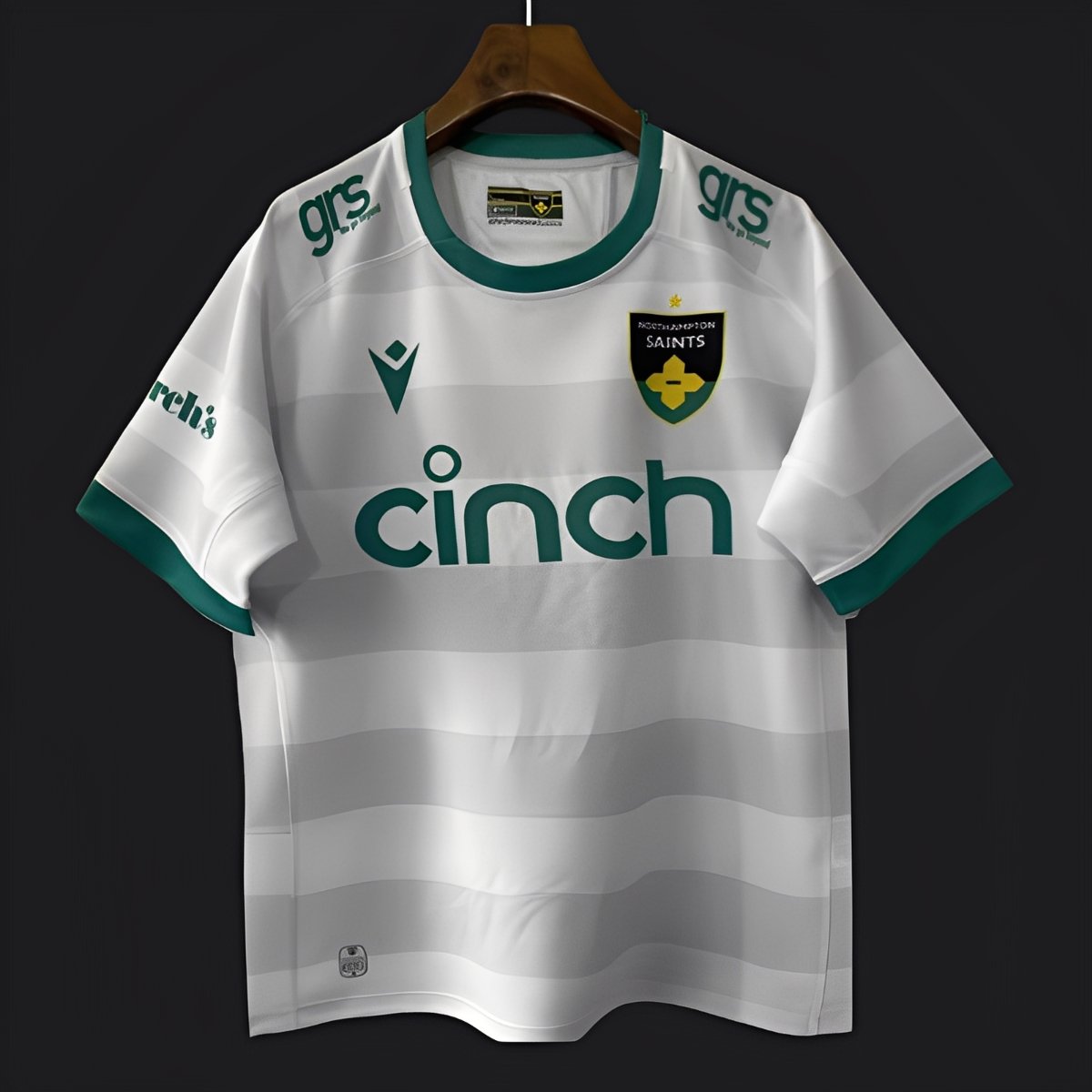 25/26 Northampton Saints White with Green Trim Jersey
