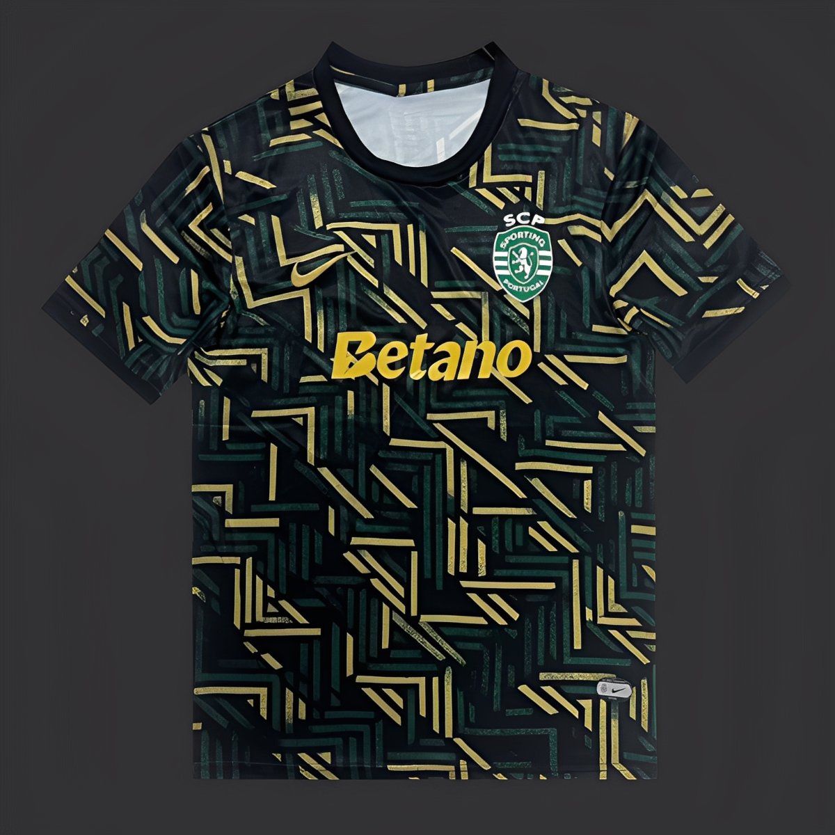 25/26 Sporting CP Dark Green with Geometric Gold Pattern Jersey