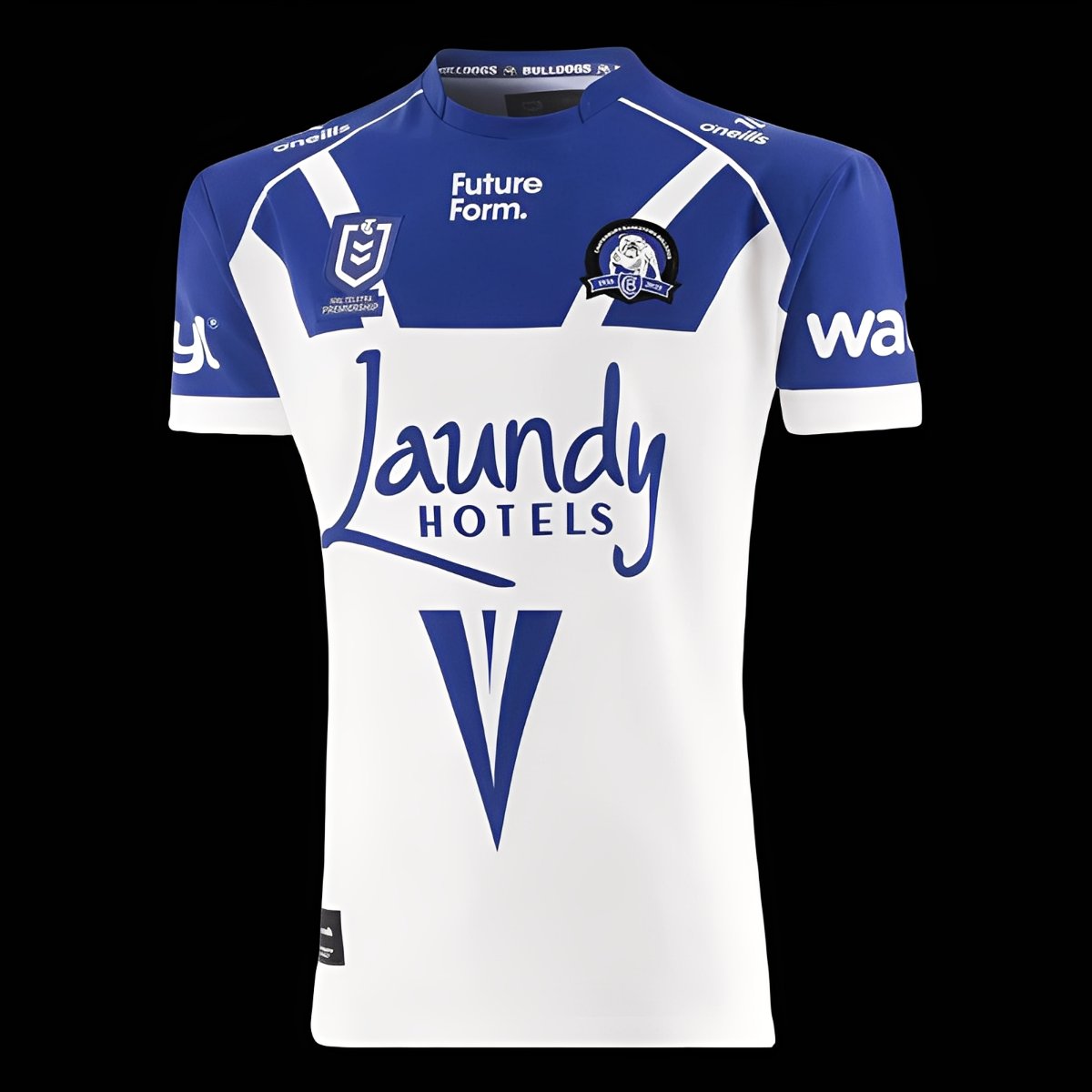 25/26 Canterbury-Bankstown Bulldogs White with Blue Shoulders Away Jersey