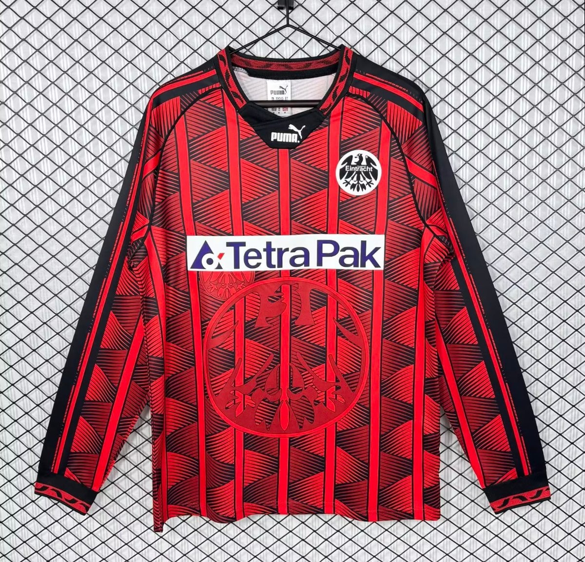 Retro 95/96 Eintracht Frankfurt Home Long Sleeve Jersey