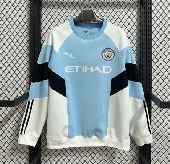 25/26 Manchester City White/Sky Blue Hoodie