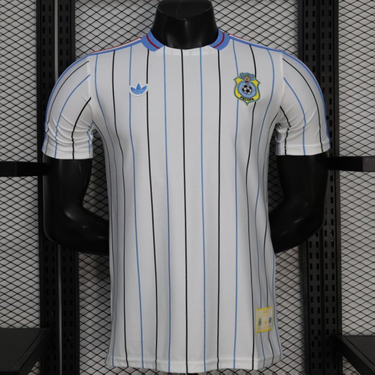 2026 Player Version DR Congo White with Black and Blue Pinstripes Jersey