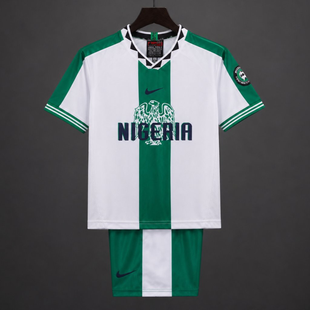 Retro Kids 1996  Nigeria Away White Jersey