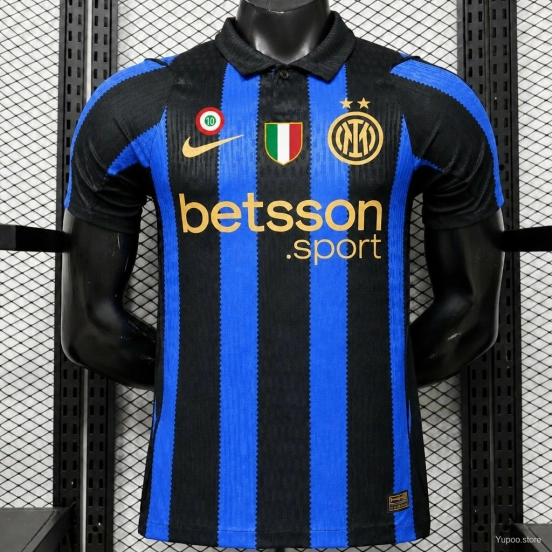 Player Version 26/27 Inter Milan Home Black & Blue  Stripe Jersey