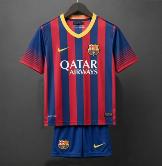 Retro Kids 13/14 FC Barcelona Home Jersey