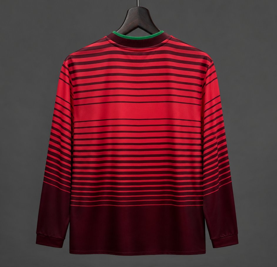 Retro 2014 Portugal Home Long Sleeve Jersey