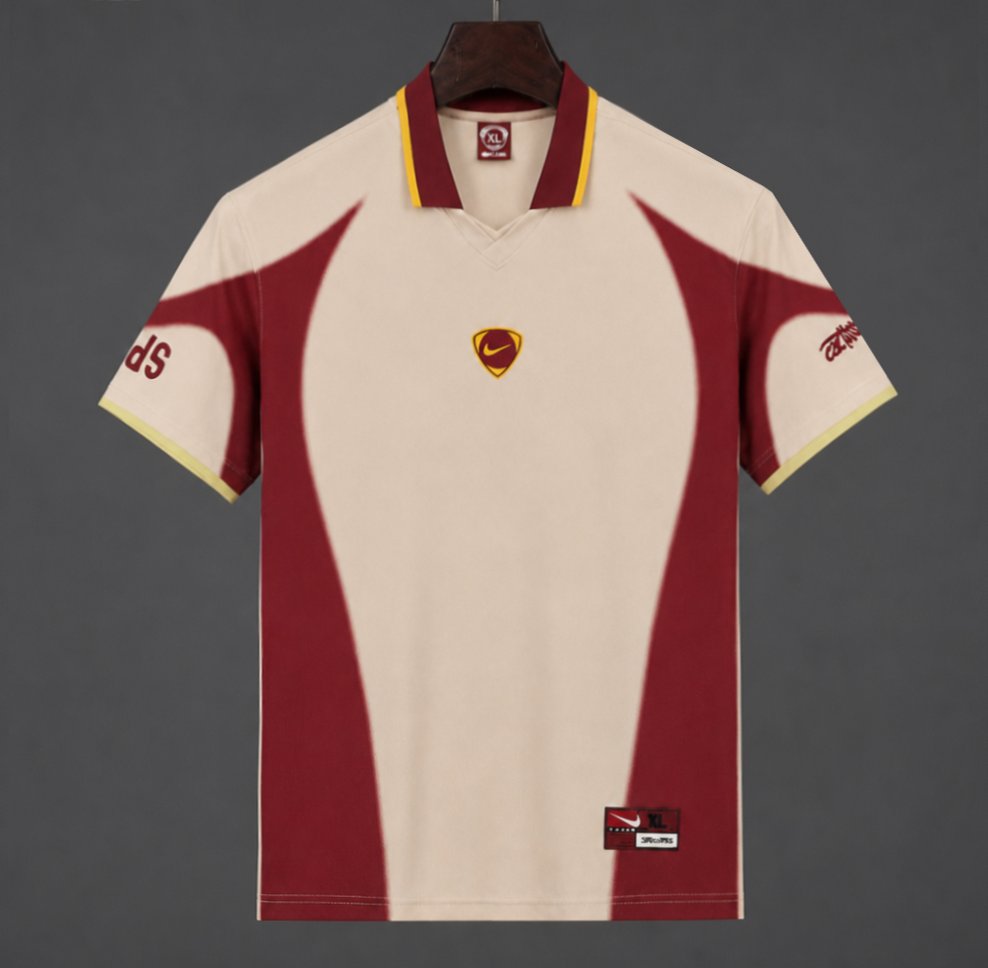 2026 Spain x Travis Scott Cactus Jack Total 90 Retro Cream/Maroon Jersey