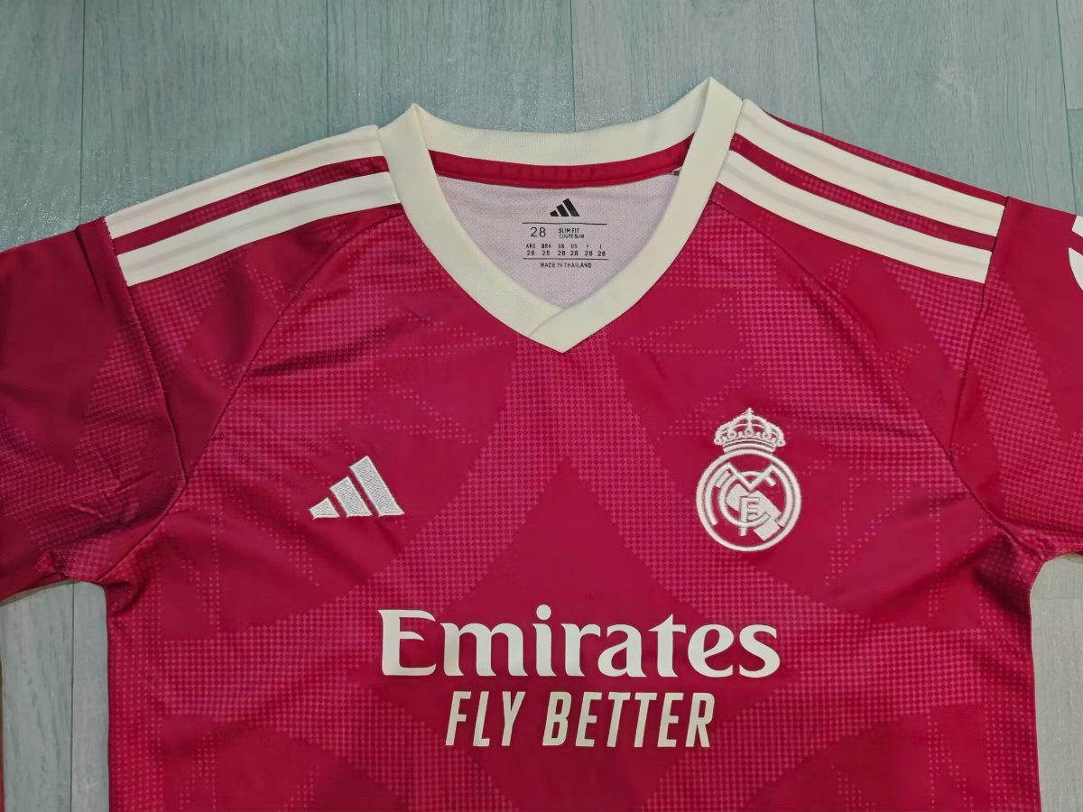 26/27 Kids Real Madrid Third Pink Long Sleeve Jersey