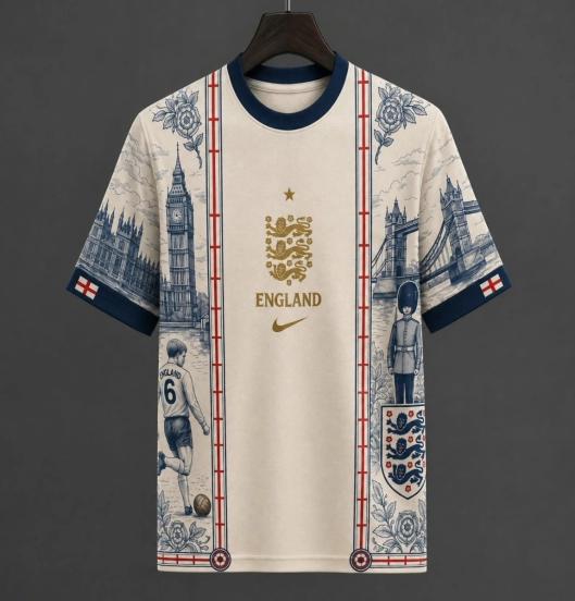 2026 England Special Edition Vintage London Skyline Jersey