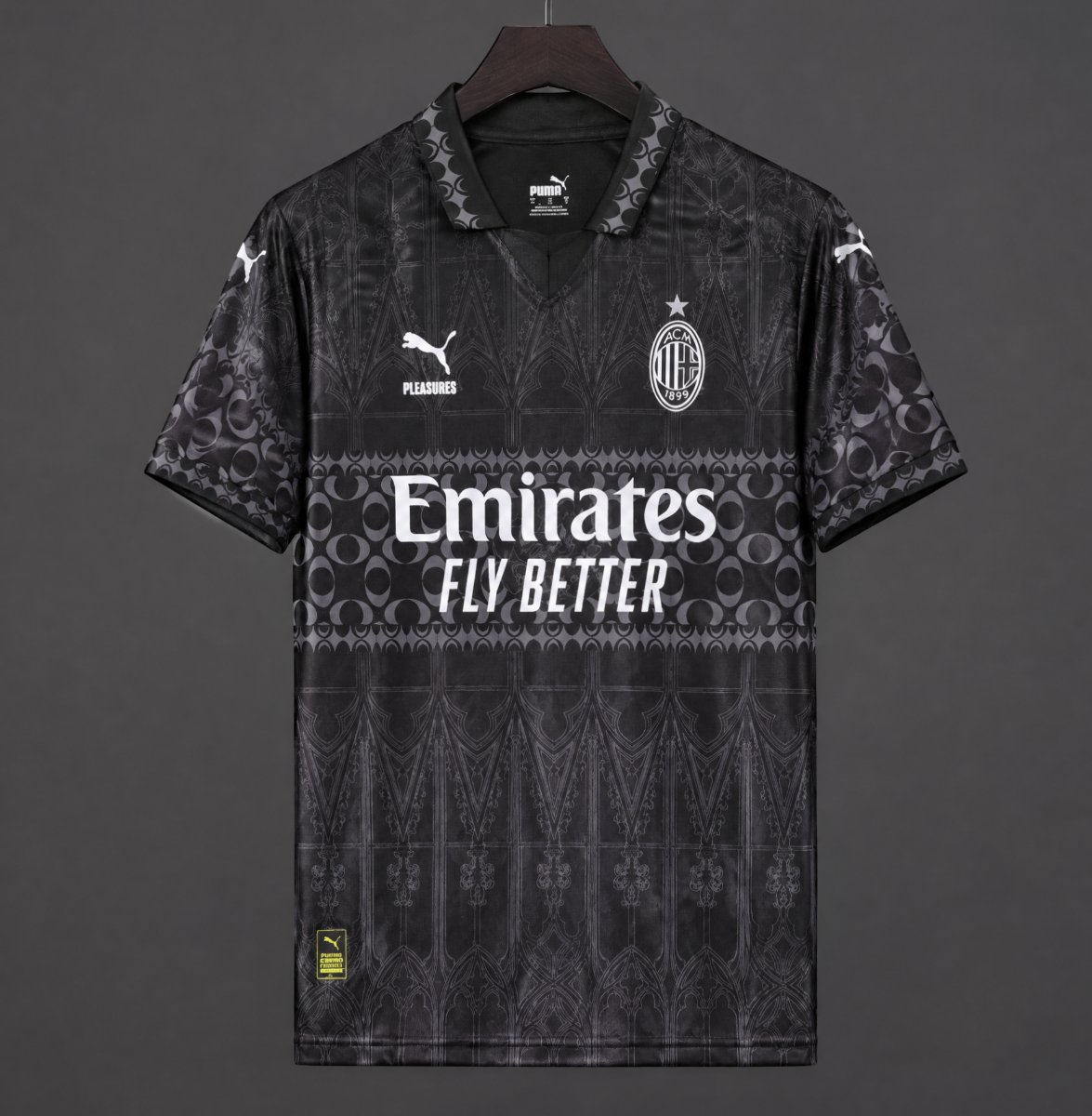 Retro 23/24 AC Milan x PLEASURES Fourth Black Jersey