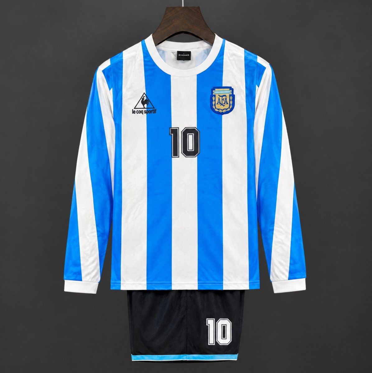 Retro 1998 Kids Argentina Home Long Sleeve Jersey